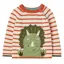 Joules Winnie Intarsia Jumper - Dino Orange Stripe