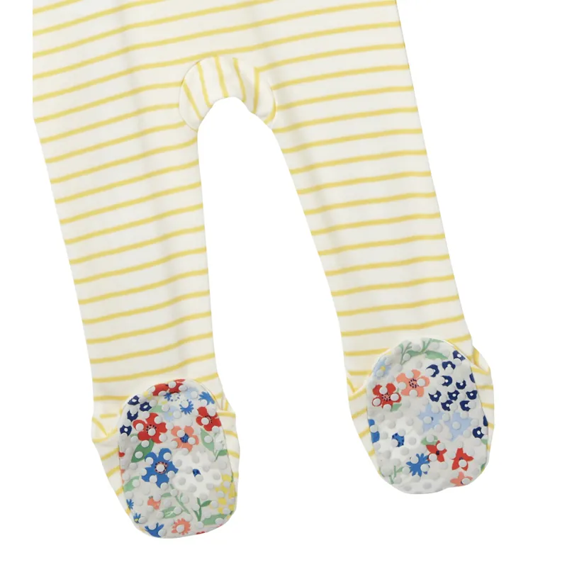 Joules Zippy Artwork Babygrow - Bunny Stripe-2