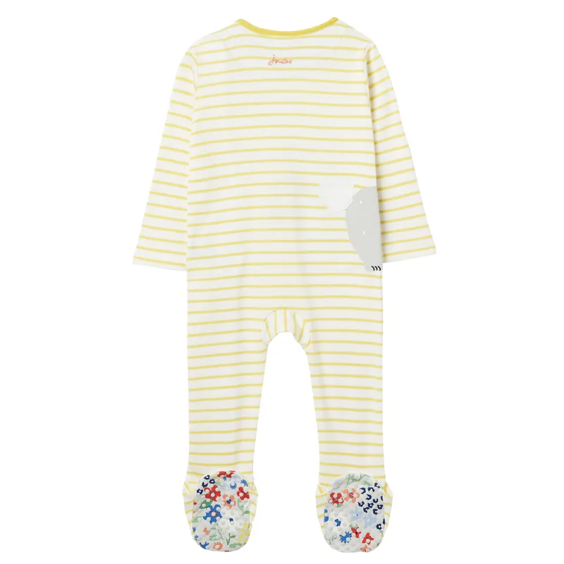 Joules Zippy Artwork Babygrow - Bunny Stripe-1