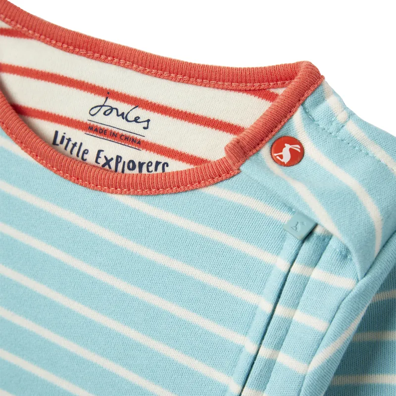 Joules Zippy Artwork Babygrow - Stegosaurus Stripe-3
