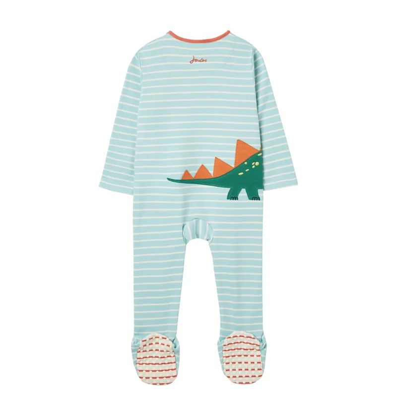 Joules Zippy Artwork Babygrow - Stegosaurus Stripe-1