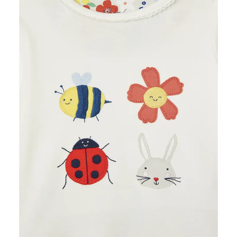 Joules Poppy Artwork Top And Legging Set - White Spring-2