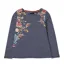 Joules Harbour Print Long Sleeve Jersey Top - Navy Floral Stripe