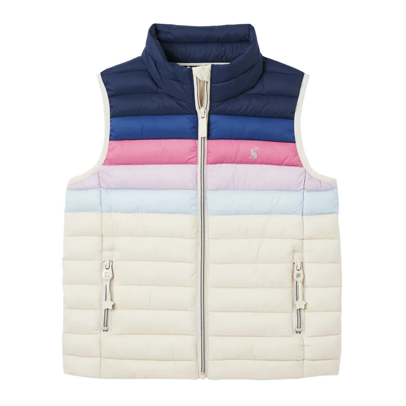Joules Colourblock Croft Packable Gilet - Multi Stripe