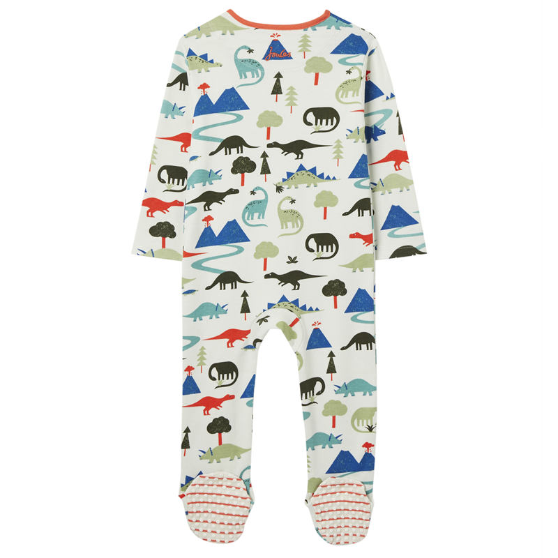 Joules Zippy Cotton Babygrow - Dino-1