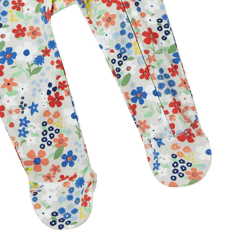 Joules Zippy Cotton Babygrow - Bunny Grey-2