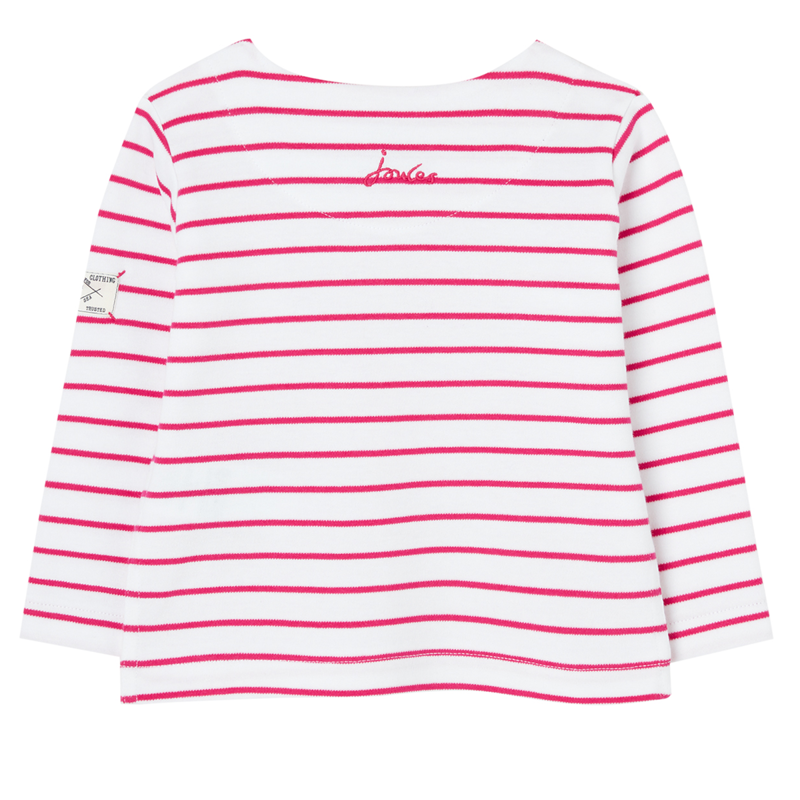 Joules Harbour Stripe Long Sleeve T-Shirt - Pink Stripe-1