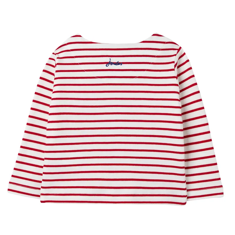 Joules Official Paddington Harbour Long Sleeve Jersey Top - Red-1