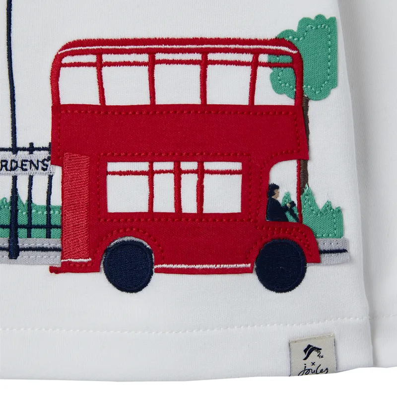 Joules Official Paddington Harbour Long Sleeve Jersey Top - White-2