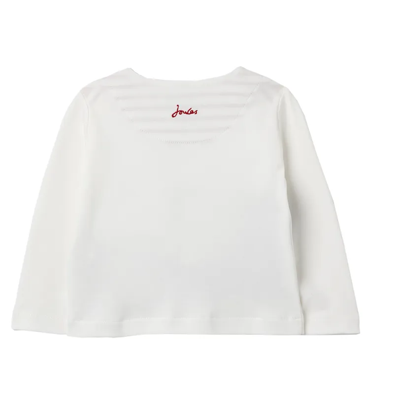 Joules Official Paddington Harbour Long Sleeve Jersey Top - White-1