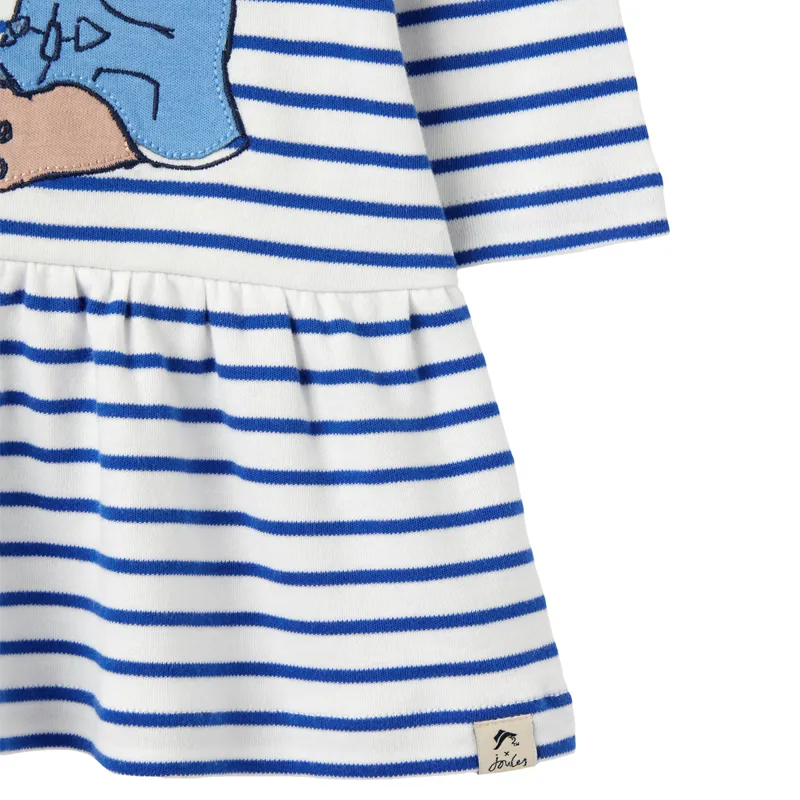 Joules Official Paddington Dazzle Jersey Applique Dress - Marmalade-3