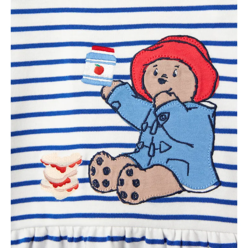 Joules Official Paddington Dazzle Jersey Applique Dress - Marmalade-2