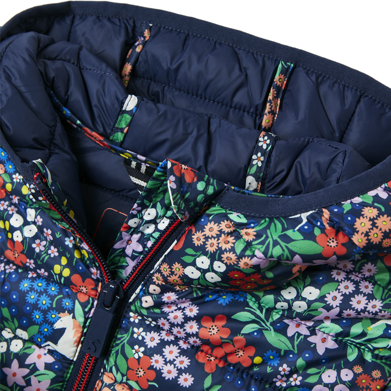Joules Printed Kinnaird Showerproof Packable Jacket - Meadow Pony-2
