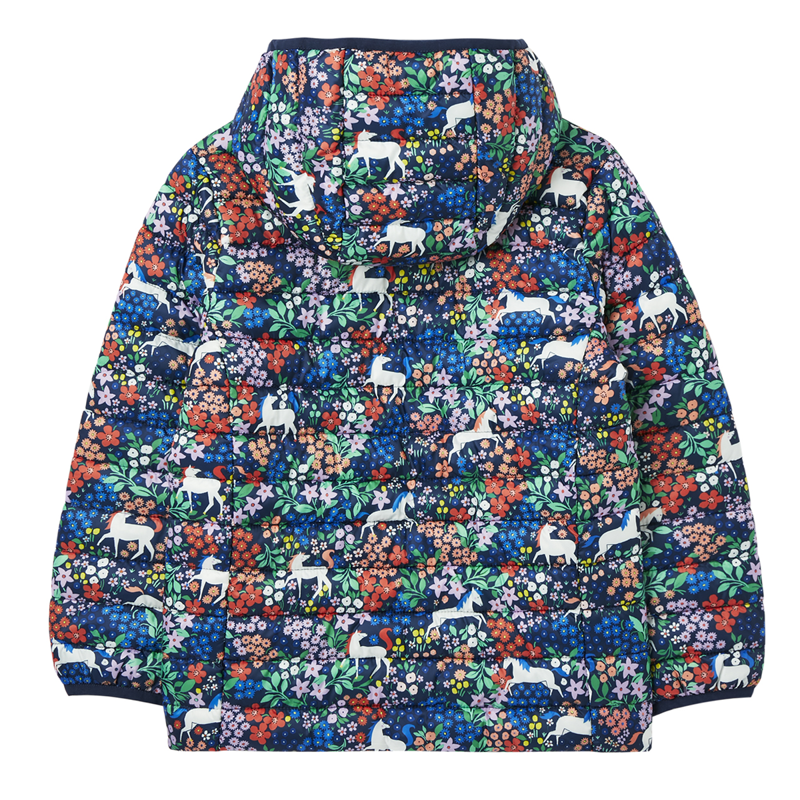 Joules Printed Kinnaird Showerproof Packable Jacket - Meadow Pony-1