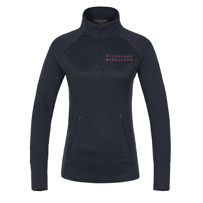 Kingsland KLoksana Ladies Long Sleeve 1/2 Zip Shirt - Navy
