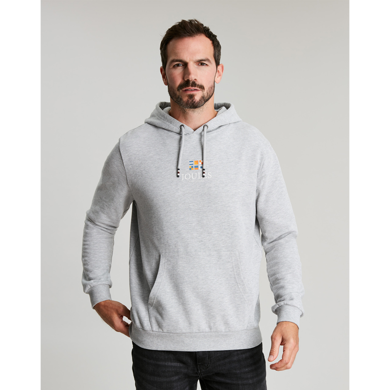 Joules Parkside Coastal Hooded Sweatshirt - Grey Marl-1