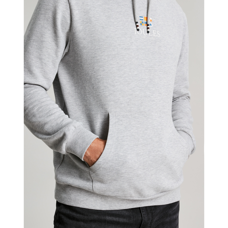 Joules Parkside Coastal Hooded Sweatshirt - Grey Marl-4
