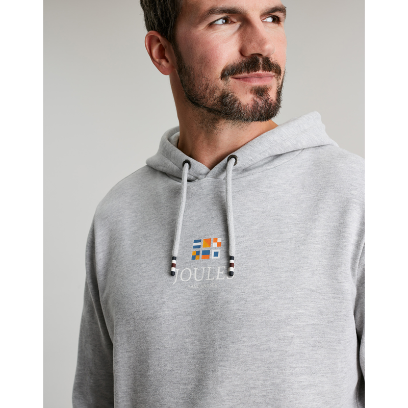 Joules Parkside Coastal Hooded Sweatshirt - Grey Marl-3