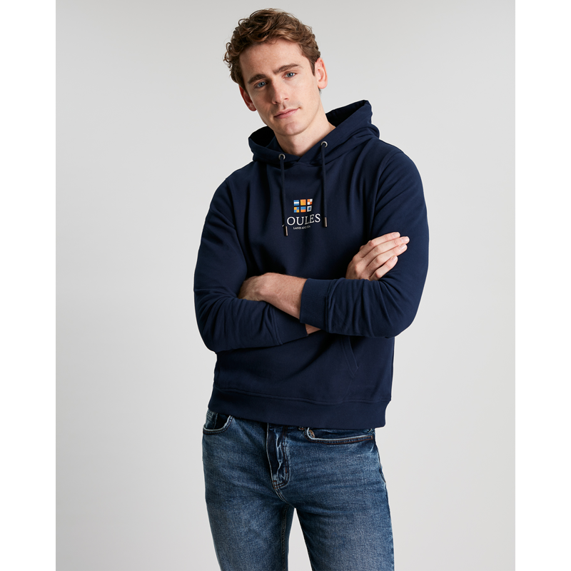 Joules Parkside Coastal Hooded Sweatshirt - French Navy-1