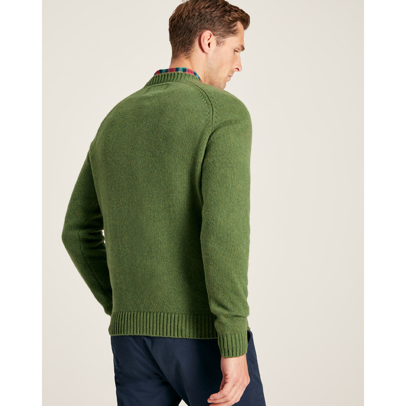 Joules Men's The Cracking Knit Festive Jumper - Khaki Seaweed-2