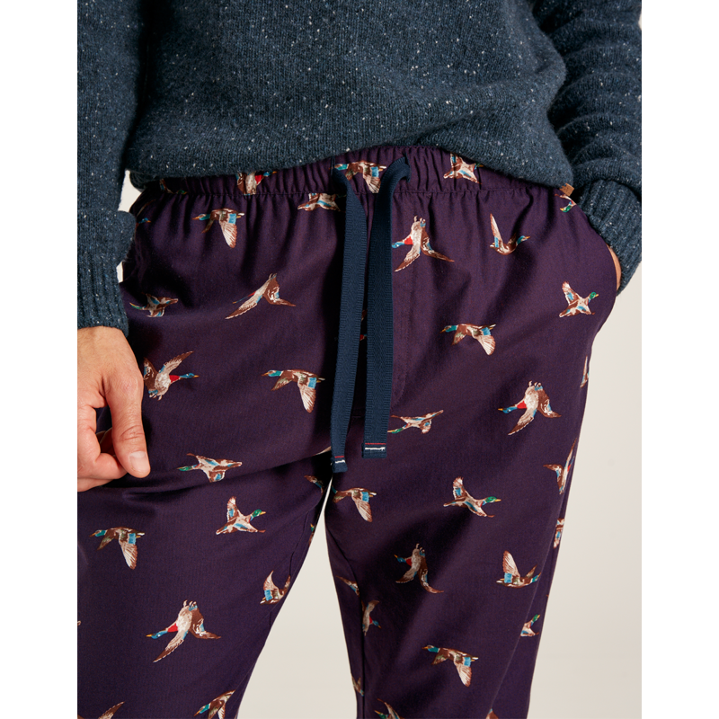 Joules The Dozer Men's Printed Pyjama Bottoms - Purple Mallards-4