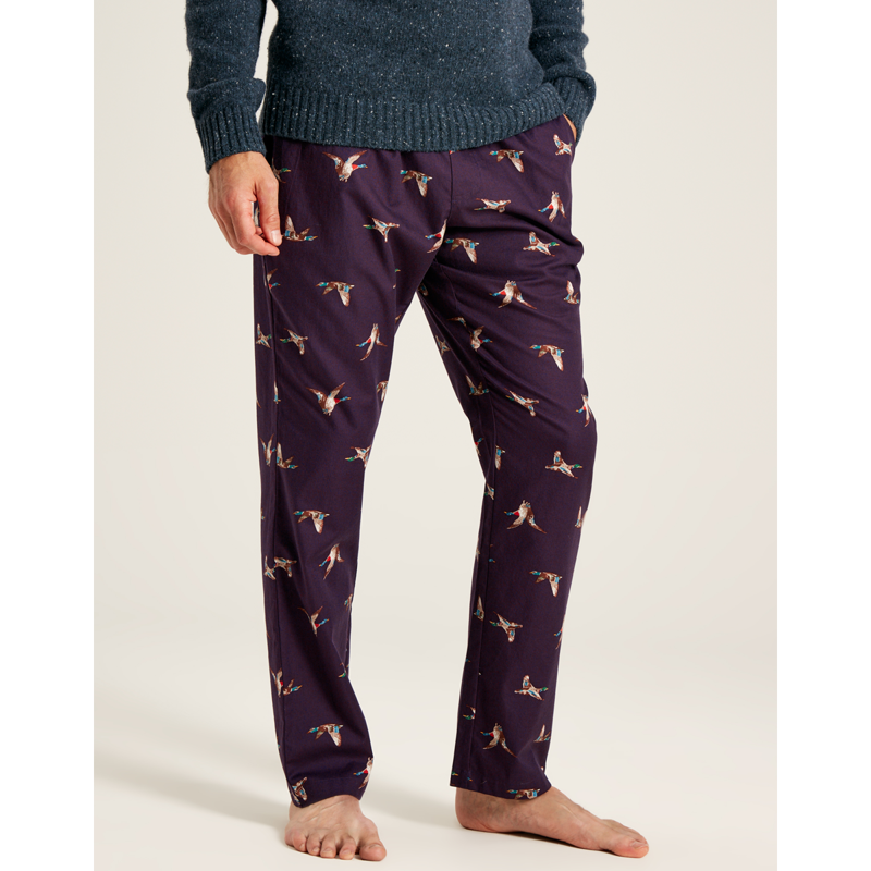 Joules The Dozer Men's Printed Pyjama Bottoms - Purple Mallards-2