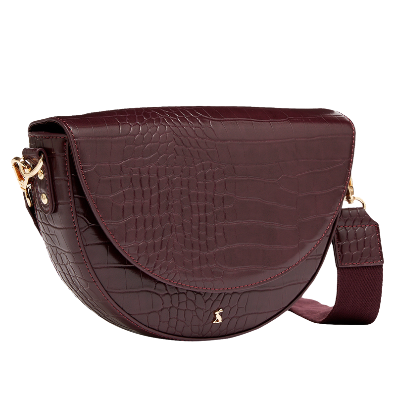 Joules Clara Half Moon PU Bag - Oxblood-2