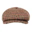 Joules Harrogate Tweed Baker Boy Hat - Brown Houndstooth