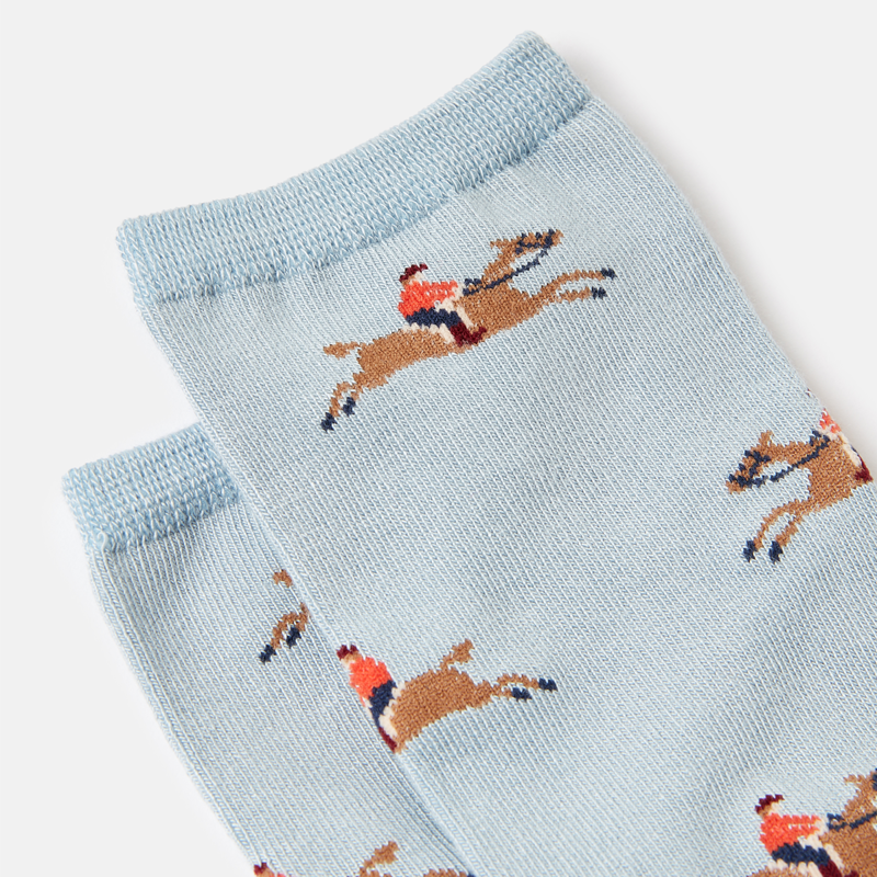 Joules Excellent Everyday Socks - Blue Horse-1
