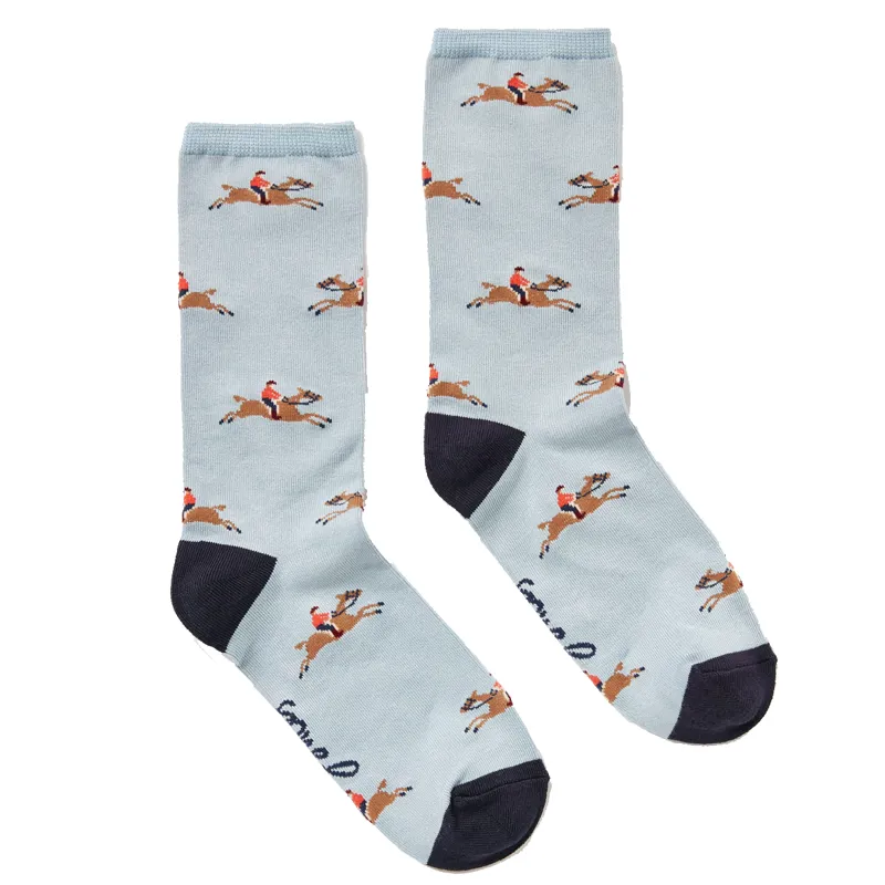 Joules Excellent Everyday Socks - Blue Horse