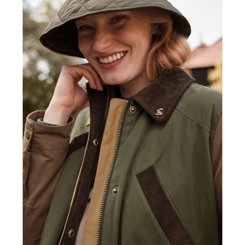 Joules Banbury Showerproof Quilted Wax Jacket - Multi Colour-5