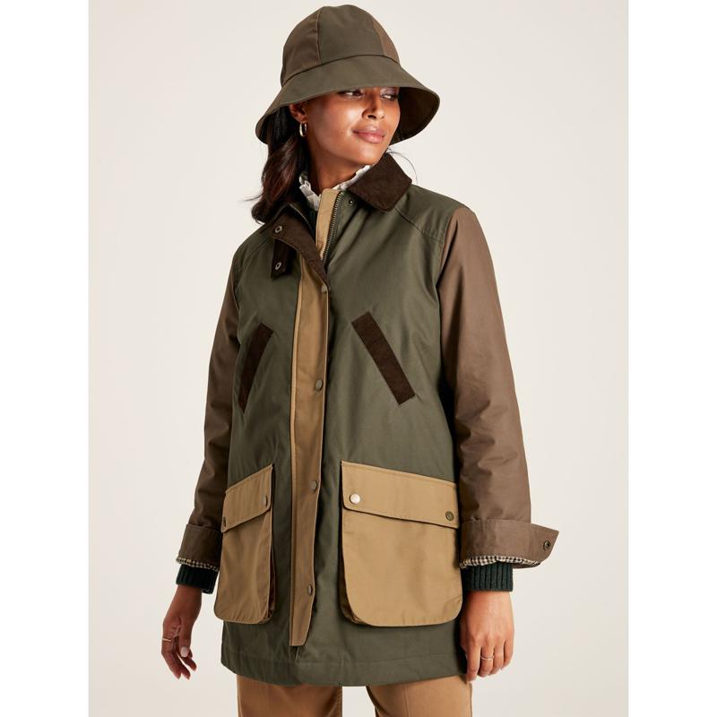 Joules Banbury Showerproof Quilted Wax Jacket - Multi Colour-1