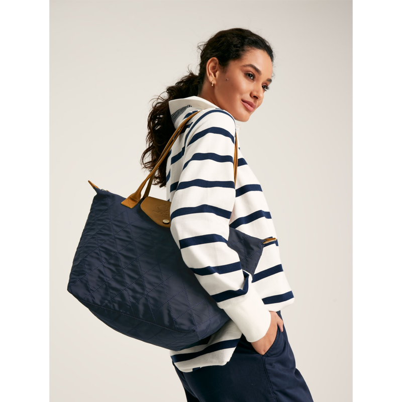Joules Edie Quilted Travel Bag - Navy-7