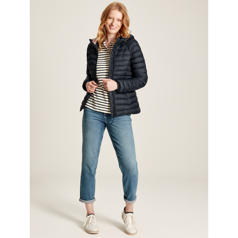 Joules Women's Bramley Packable Padded Jacket - Dark Navy-1