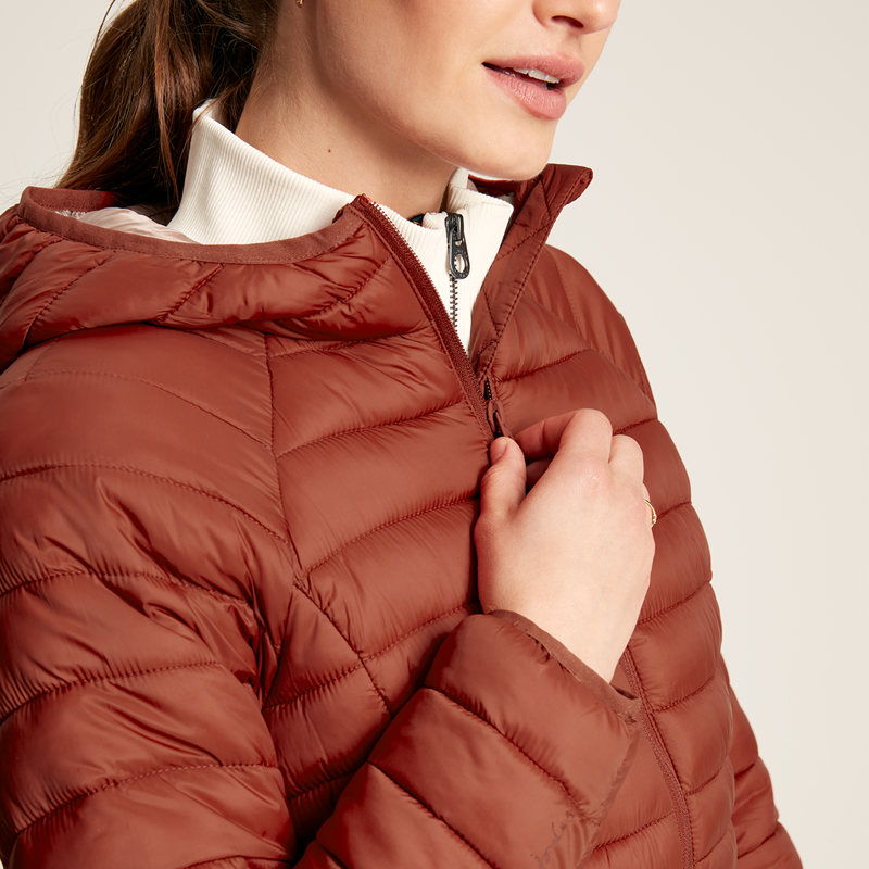 Joules Women's Bramley Packable Padded Jacket - Henna Red-4
