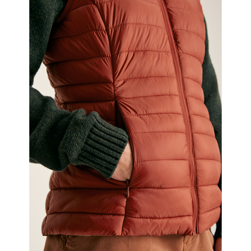 Joules Women's Bramley Packable Gilet - Henna Red-4