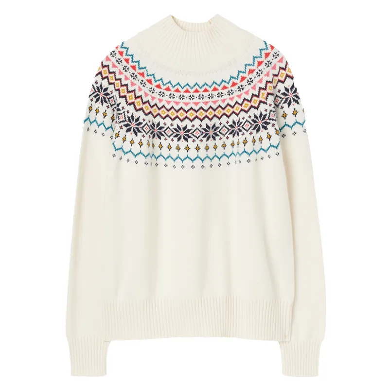 Joules Ladies Alba Knitted Jumper - Ivory Fair Isle