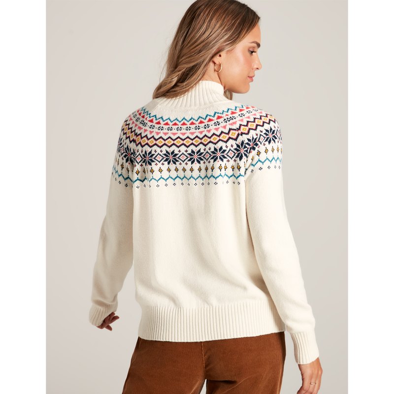Joules Ladies Alba Knitted Jumper - Ivory Fair Isle-2