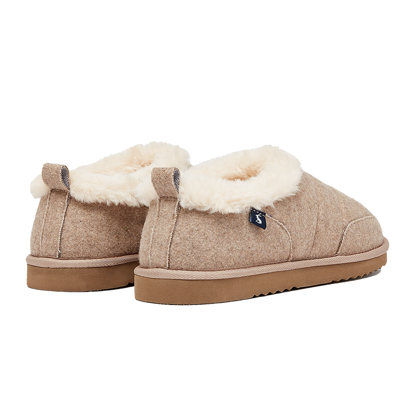 Joules Ladies Lazydays Snuggle Slippers - Oat-1