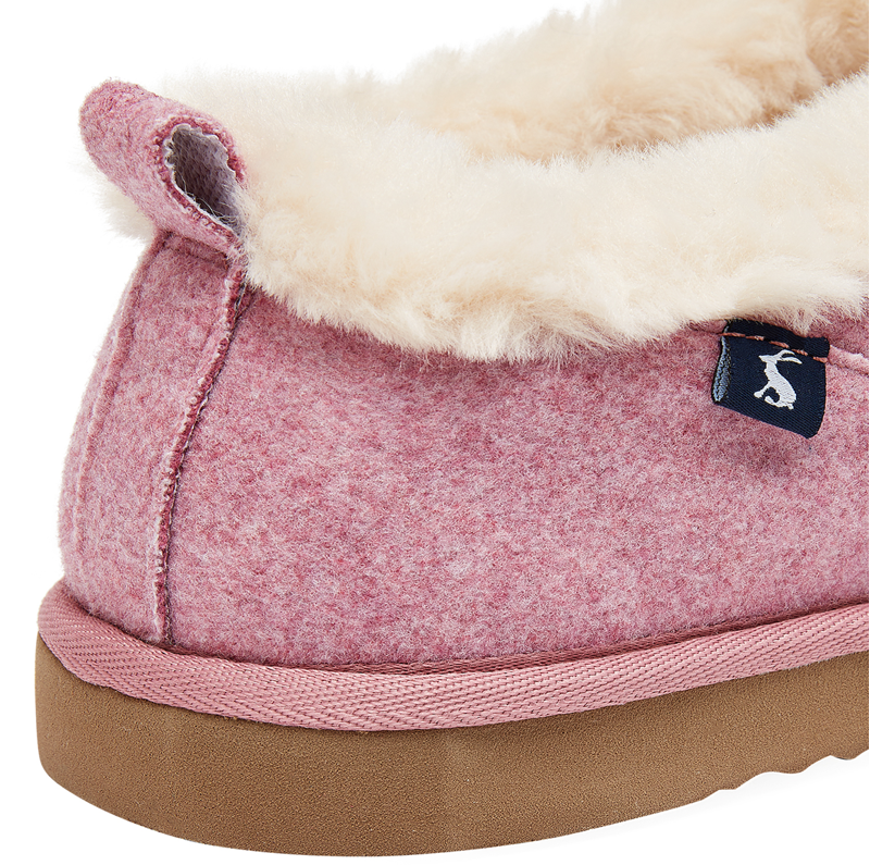 Joules Ladies Lazydays Snuggle Slippers - Soft Pink-4