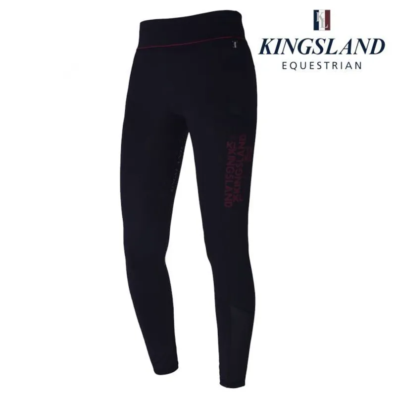 Kingsland KLkarina Full Grip  Ladies Riding Tights - Black/ Red