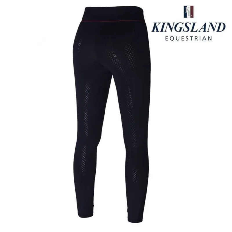Kingsland KLkarina Full Grip  Ladies Riding Tights - Black/ Red-1