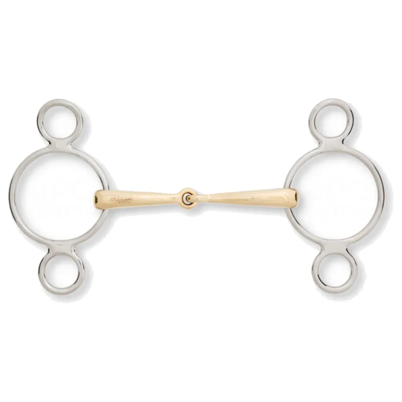 Stubben 3 Ring Gag with Single Joint Sweet Copper Mouth - 135mm