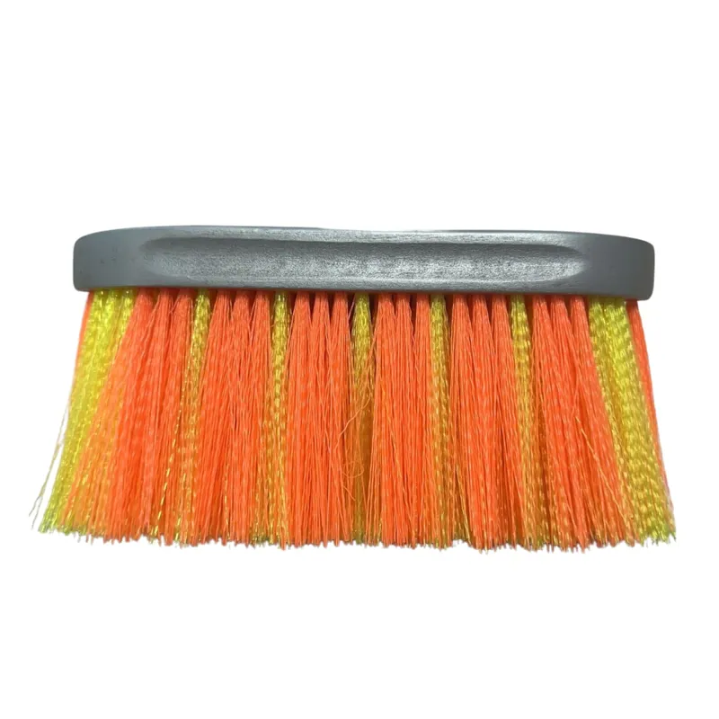 Imperial Riding Long Hair Silver Back Brush - Neon Yellow/Neon Coral