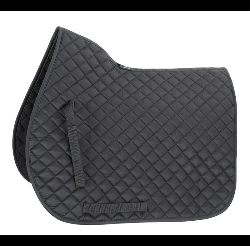 Shires Quilted Saddlecloth In Black