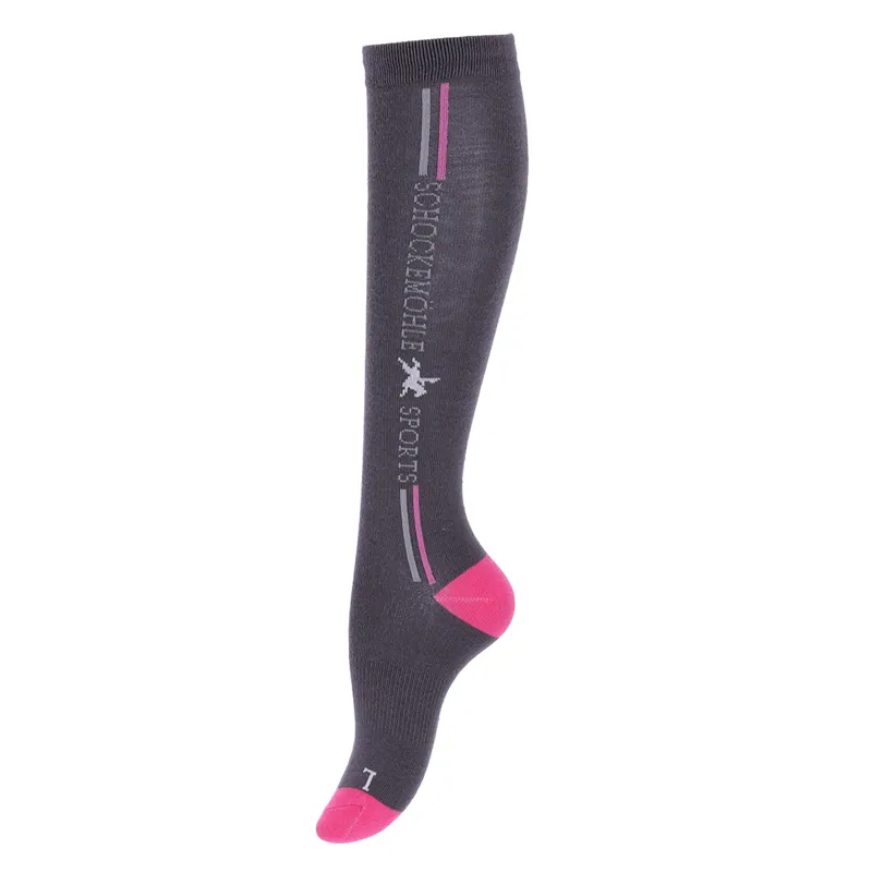 Schockemohle Logo Sporty Socks Style - Slate Grey
