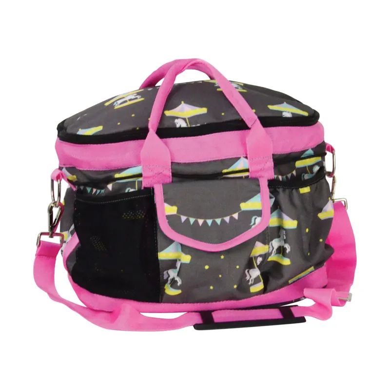 Little Rider Merry Go Round Grooming Bag - Grey/pink