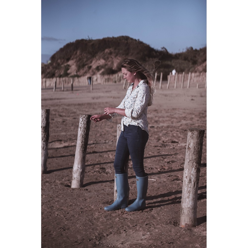 Le Chameau Womens Iris Jersey Lined Boot - Bleu Clair-3