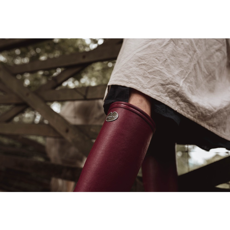 Le Chameau Women's Iris Jersey Lined Wellington Boots - Rouge-4