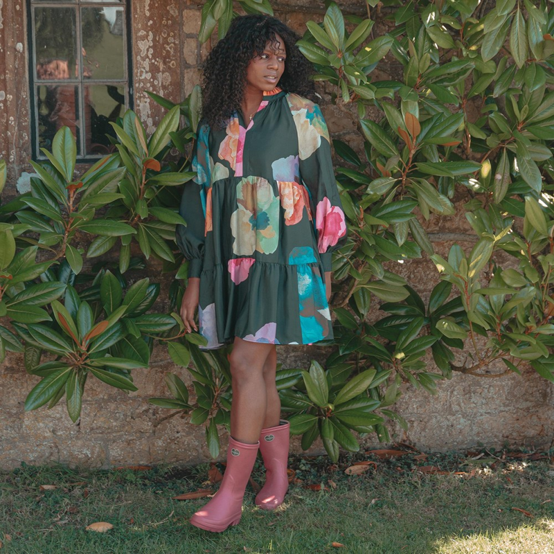 Le Chameau Women's Iris Bottillon Jersey Lined Boot - Rose-3